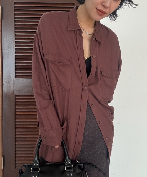 JEANASIS リネンポケットオーバーシャツ/490430 セール】リネンポケットオーバーシャツ/490430（Tシャツ