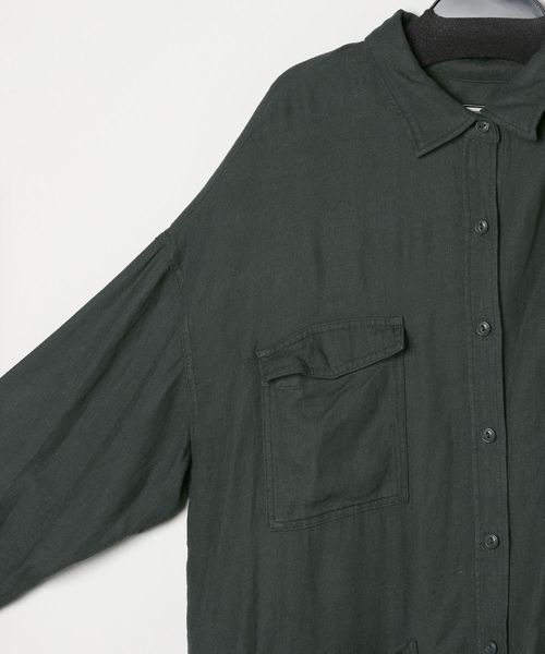 JEANASIS（ジーナシス）の「リネンポケットオーバーシャツ/490430（Tシャツ/カットソー・レディース・アイボリー/ピンク/ブラウン/グレー・FREE）」の12枚目の写真