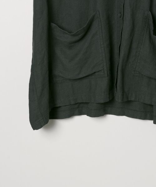 JEANASIS（ジーナシス）の「リネンポケットオーバーシャツ/490430（Tシャツ/カットソー・レディース・アイボリー/ピンク/ブラウン/グレー・FREE）」の9枚目の写真