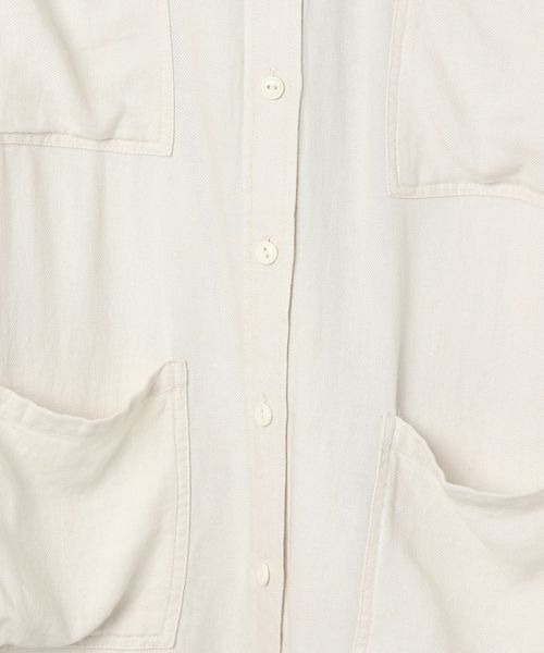 JEANASIS（ジーナシス）の「リネンポケットオーバーシャツ/490430（Tシャツ/カットソー・レディース・アイボリー/ピンク/ブラウン/グレー・FREE）」の6枚目の写真