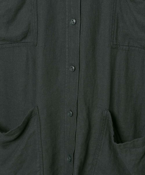 JEANASIS（ジーナシス）の「リネンポケットオーバーシャツ/490430（Tシャツ/カットソー・レディース・アイボリー/ピンク/ブラウン/グレー・FREE）」の5枚目の写真