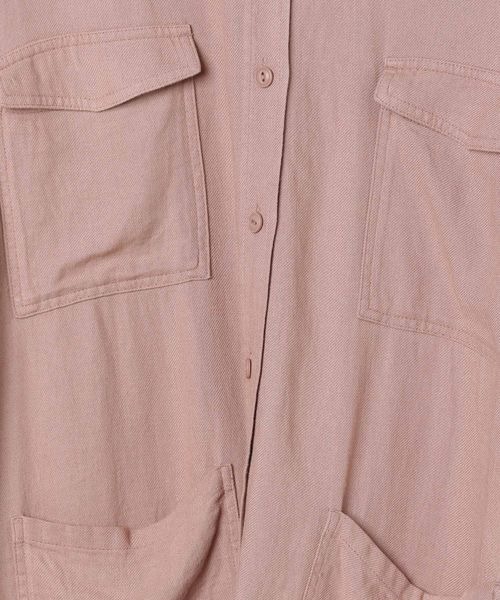 JEANASIS（ジーナシス）の「リネンポケットオーバーシャツ/490430（Tシャツ/カットソー・レディース・アイボリー/ピンク/ブラウン/グレー・FREE）」の16枚目の写真