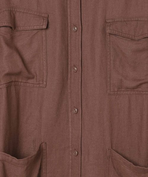 JEANASIS（ジーナシス）の「リネンポケットオーバーシャツ/490430（Tシャツ/カットソー・レディース・アイボリー/ピンク/ブラウン/グレー・FREE）」の15枚目の写真