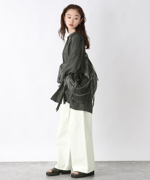 JEANASIS（ジーナシス）の「リネンポケットオーバーシャツ/490430（Tシャツ/カットソー・レディース・アイボリー/ピンク/ブラウン/グレー・FREE）」の20枚目の写真