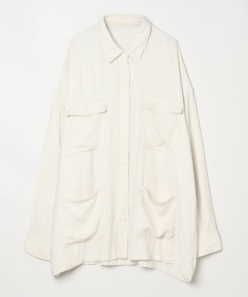 セール】リネンポケットオーバーシャツ/490430（Tシャツ