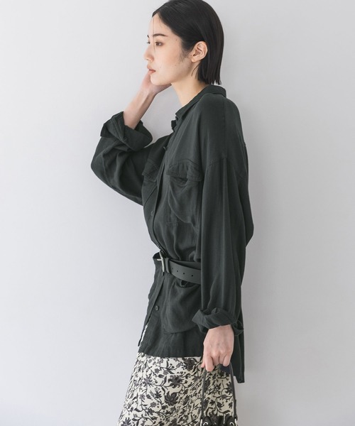 JEANASIS リネンポケットオーバーシャツ/490430 セール】リネンポケットオーバーシャツ/490430（Tシャツ