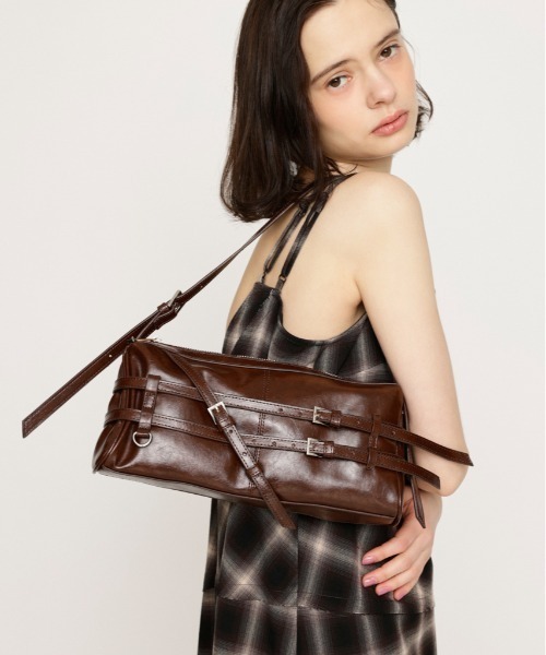 ショルダーバッグ・ポシェット DIAMOND BELTED SHOULDER BAG セール】BELTED SHOULDER BAG ベルティド ショルダー バッグ