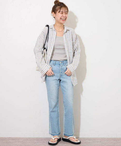 JOURNAL STANDARD relume（ジャーナルスタンダード　レリューム）の「《追加》オーガニックコットンマルドウテレコタンクトップ（タンクトップ・レディース・ホワイト/ベージュ系その他/ブラック/グレー・FREE）」の8枚目の写真