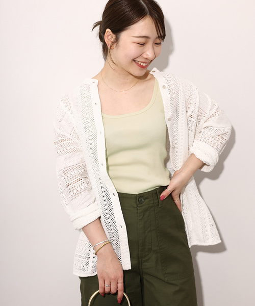 JOURNAL STANDARD relume（ジャーナルスタンダード　レリューム）の「《追加》オーガニックコットンマルドウテレコタンクトップ（タンクトップ・レディース・ホワイト/ベージュ系その他/ブラック/グレー・FREE）」の14枚目の写真