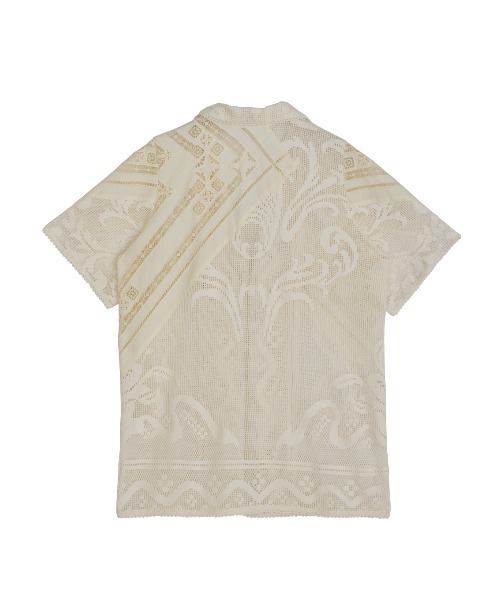 LACE COMBI HALF SLEEVE JACKET SHIRT（テーラードジャケット