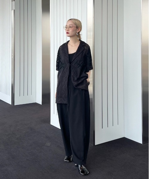 ジャケット・アウター LACE COMBI HALF SLEEVE JACKET SHIRT LACE COMBI HALF SLEEVE JACKET SHIRT（テーラードジャケット