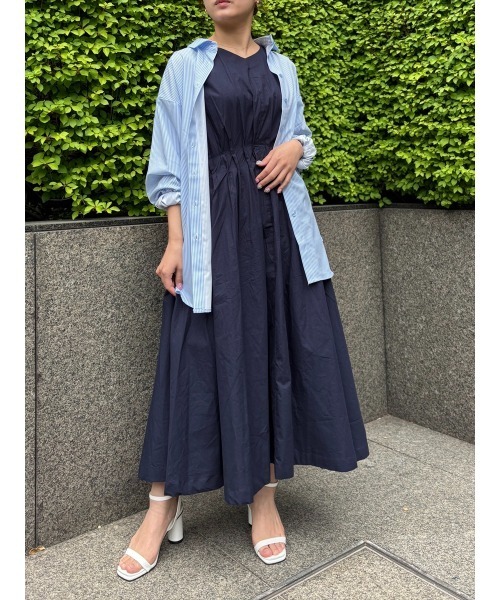 Day and Grade（デイアンドグレイド）の「綿ブロードタックノースリOP（ワンピース・レディース・ネイビー/ブラック・FREE）」の2枚目の写真