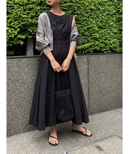 Day and Grade（デイアンドグレイド）の「綿ブロードタックノースリOP（ワンピース・レディース・ネイビー/ブラック・FREE）」の16枚目の写真