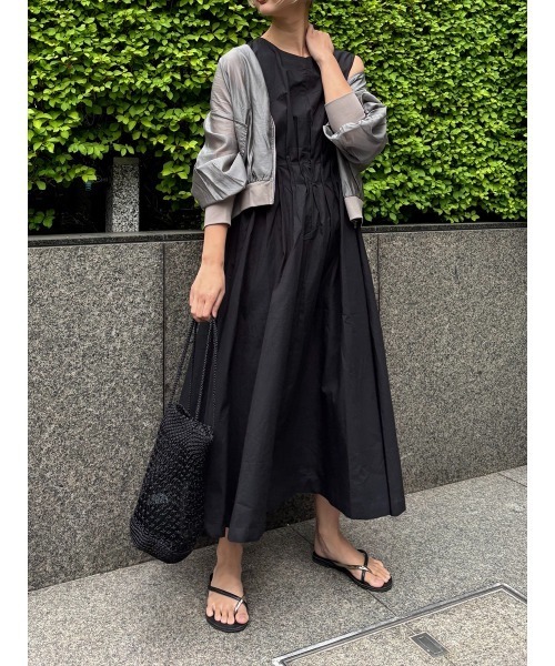 Day and Grade（デイアンドグレイド）の「綿ブロードタックノースリOP（ワンピース・レディース・ネイビー/ブラック・FREE）」の17枚目の写真