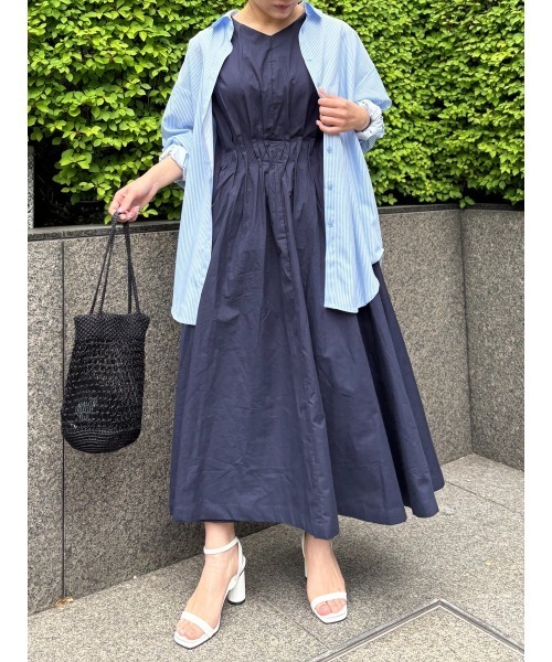 Day and Grade（デイアンドグレイド）の「綿ブロードタックノースリOP（ワンピース・レディース・ネイビー/ブラック・FREE）」の22枚目の写真