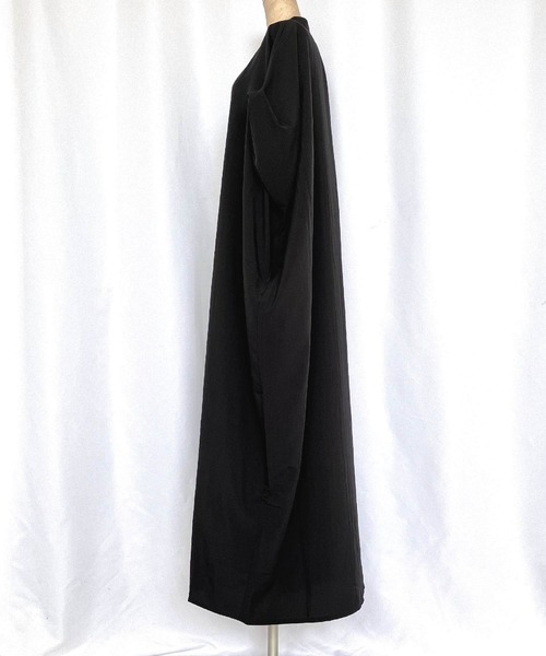 Q（キュー）の「スパンローンルーズワンピース（シャツワンピース・レディース・ブラック/オリーブ・MEDIUM）」の17枚目の写真