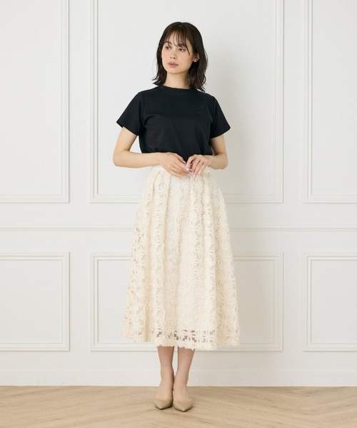 Maglie le cassetto(マーリエ ル カセット)の「ロイヤルキールポンチ LOVERコンパクトTシャツ(Tシャツ/カットソー・レディース・ブラック/オフホワイト・9号)」の7枚目の写真