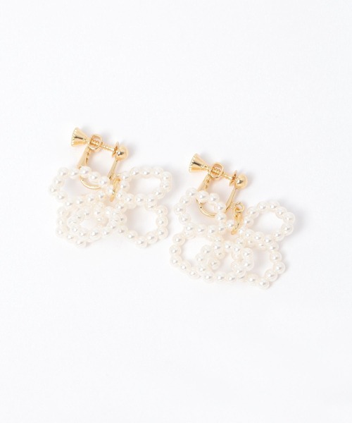 niko and...（ニコアンド）の「フラワービーズイヤリング（イヤリング・レディース・ホワイト/その他・0）」の5枚目の写真