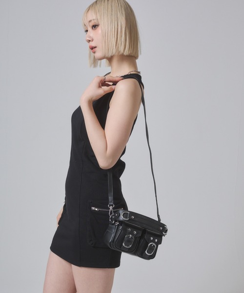 ENVYM（アンビー）の「ビッグポケットタンクワンピース（ワンピース・レディース・ブラック/ブルー/グレー・FREE）」の9枚目の写真