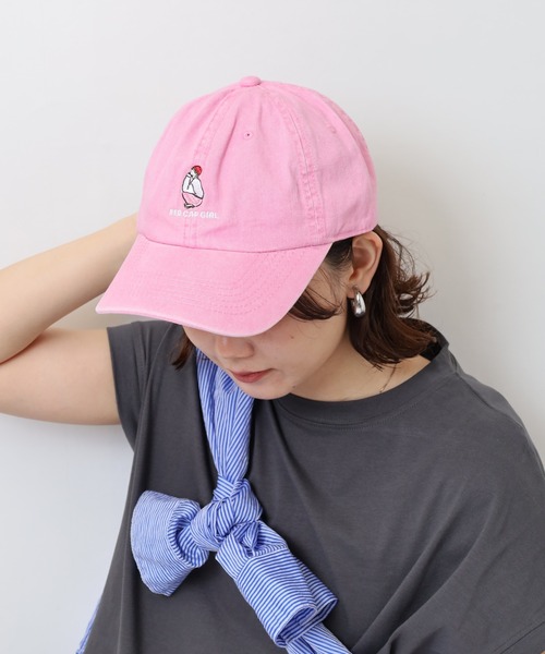 Red Cap Girl（レッドキャプガール）の「RED CAP GIRL ピグメント加工キャップ（キャップ・メンズ・ピンク/ブラック/ブルー/オレンジ・FREE）」の8枚目の写真