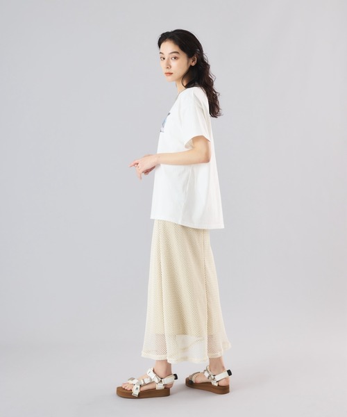 Muscat(マスカット)の「スリーフレームアソートプリントT(Tシャツ/カットソー・レディース・オフホワイト/ブラック・F)」の10枚目の写真