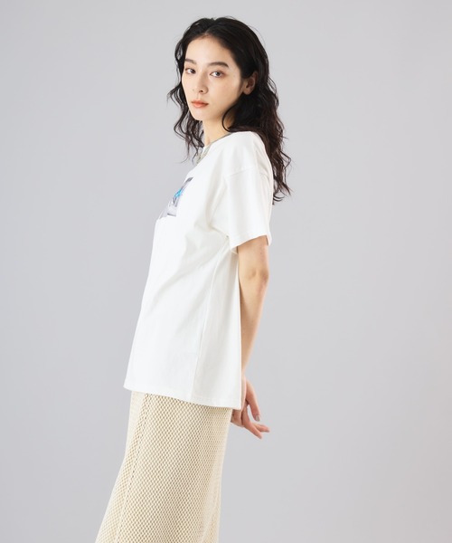 Muscat(マスカット)の「スリーフレームアソートプリントT(Tシャツ/カットソー・レディース・オフホワイト/ブラック・F)」の8枚目の写真