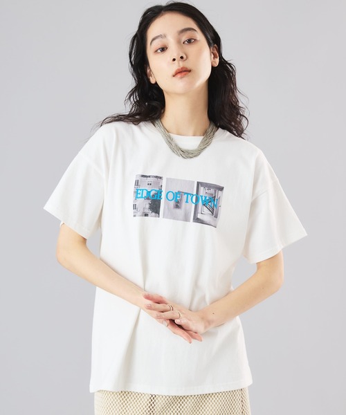 Muscat(マスカット)の「スリーフレームアソートプリントT(Tシャツ/カットソー・レディース・オフホワイト/ブラック・F)」の15枚目の写真