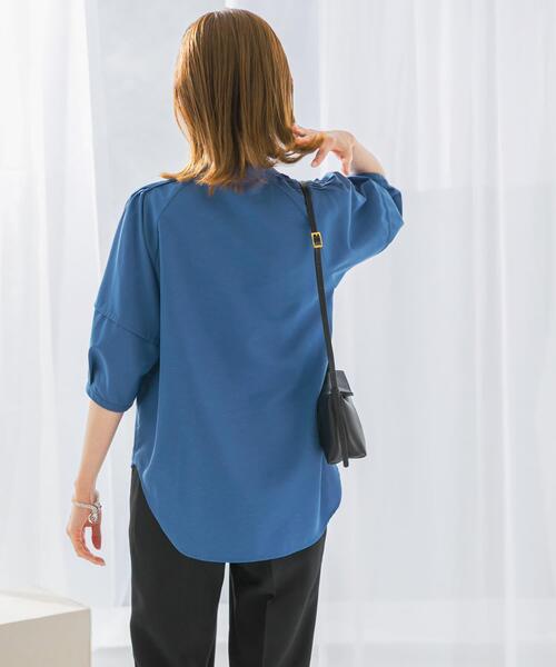 URBAN RESEARCH ROSSO WOMEN(アーバンリサーチ ロッソ)の「UVカットウォッシャブルリネン混シャツブラウス(シャツ/ブラウス・レディース・グリーン/イエロー/インディゴブルー/オフホワイト・FREE)」の11枚目の写真