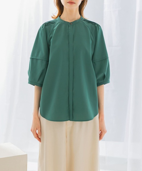 ブラウス シャツ UVカットウォッシャブルリネン混シャツブラウス レディース ブラウス シャツ UVカットウォッシャブルリネン混シャツブラウス
