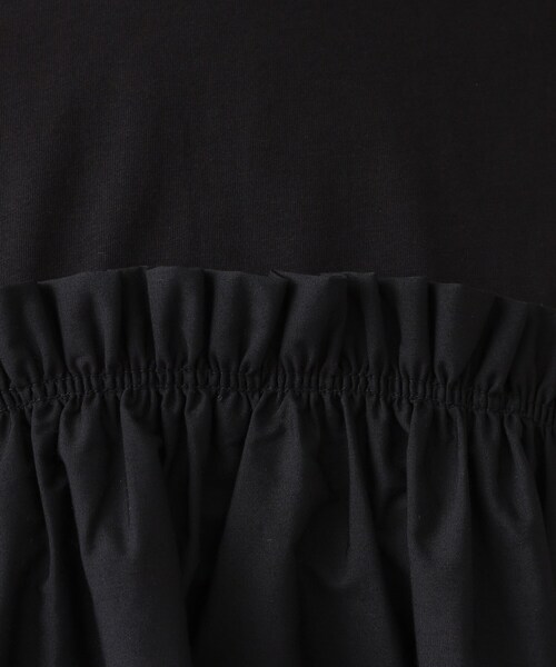 OPAQUE.CLIP（オペークドットクリップ）の「ギャザーフリルドッキングカットソー【洗濯機洗い可】（Tシャツ/カットソー・レディース・ブラック/ホワイト/キャメル・40/38/36/42）」の9枚目の写真