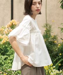 OPAQUE.CLIP | ギャザーフリルドッキングカットソー【洗濯機洗い可】(Tシャツ/カットソー)