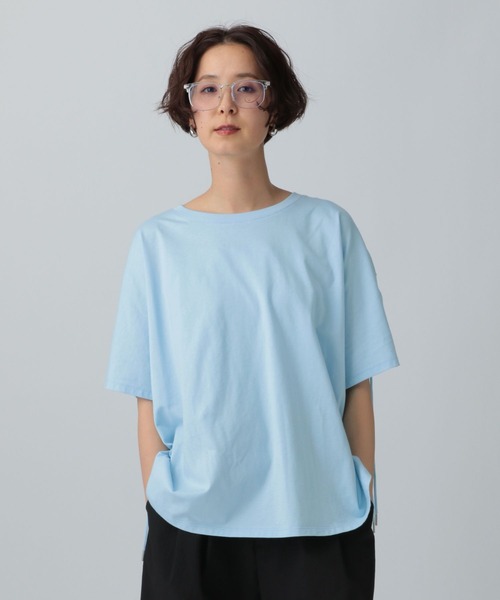 LEPSIM(レプシィム)の「バックシャーリングT 242777(Tシャツ/カットソー・レディース・ライトブルー/ブラック/オレンジ・FREE)」の10枚目の写真