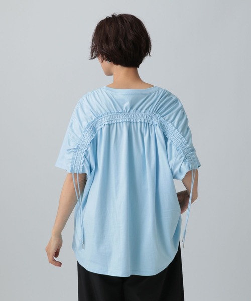LEPSIM(レプシィム)の「バックシャーリングT 242777(Tシャツ/カットソー・レディース・ライトブルー/ブラック/オレンジ・FREE)」の8枚目の写真