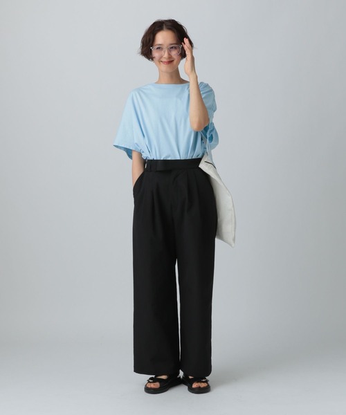 LEPSIM(レプシィム)の「バックシャーリングT 242777(Tシャツ/カットソー・レディース・ライトブルー/ブラック/オレンジ・FREE)」の5枚目の写真