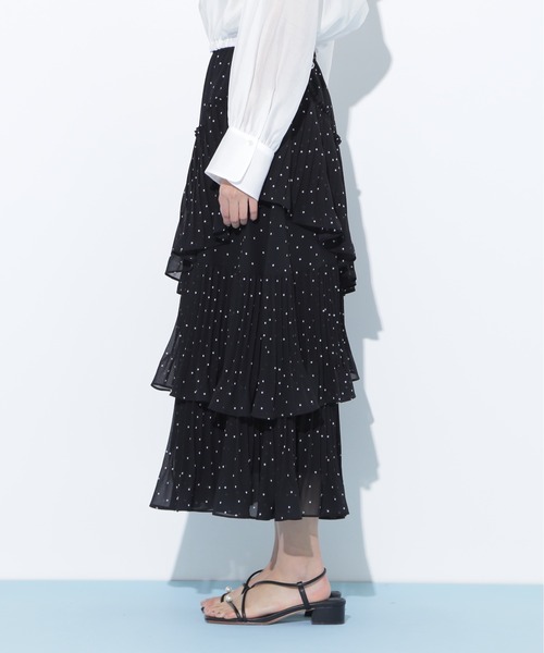 JILL by JILL STUART(ジルバイジルスチュアート)の「◇アシメプリーツティアードスカート(スカート・レディース・ホワイト/ラベンダー/ブラック系その他・FREE)」の17枚目の写真