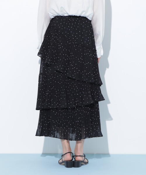 JILL by JILL STUART(ジルバイジルスチュアート)の「◇アシメプリーツティアードスカート(スカート・レディース・ホワイト/ラベンダー/ブラック系その他・FREE)」の16枚目の写真