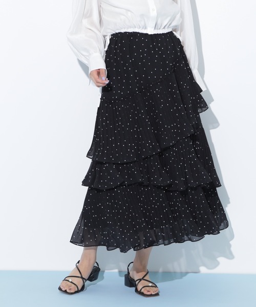 JILL by JILL STUART(ジルバイジルスチュアート)の「◇アシメプリーツティアードスカート(スカート・レディース・ホワイト/ラベンダー/ブラック系その他・FREE)」の19枚目の写真