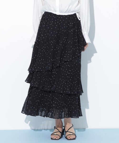 JILL by JILL STUART(ジルバイジルスチュアート)の「◇アシメプリーツティアードスカート(スカート・レディース・ホワイト/ラベンダー/ブラック系その他・FREE)」の18枚目の写真