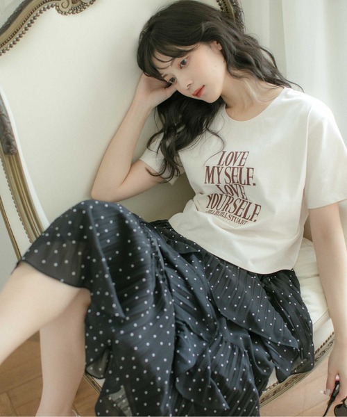 JILL by JILL STUART(ジルバイジルスチュアート)の「◇アシメプリーツティアードスカート(スカート・レディース・ホワイト/ラベンダー/ブラック系その他・FREE)」の6枚目の写真