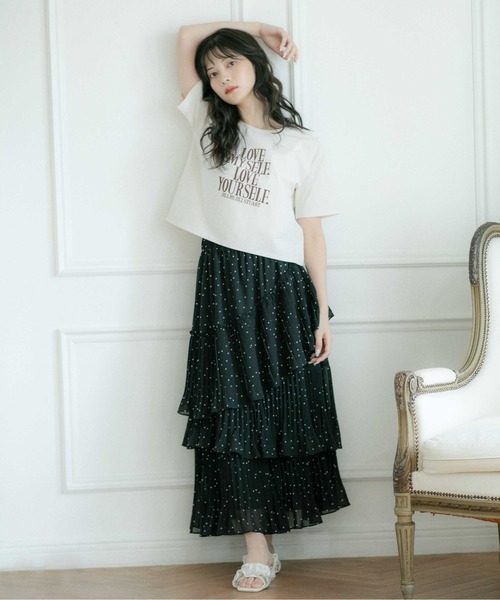 JILL by JILL STUART(ジルバイジルスチュアート)の「◇アシメプリーツティアードスカート(スカート・レディース・ホワイト/ラベンダー/ブラック系その他・FREE)」の7枚目の写真