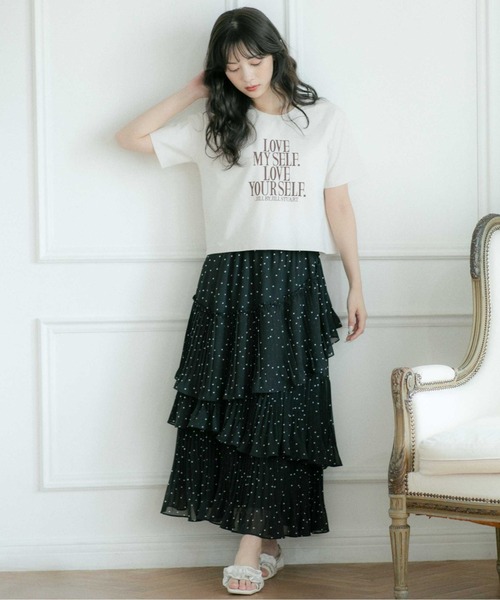 JILL by JILL STUART(ジルバイジルスチュアート)の「◇アシメプリーツティアードスカート(スカート・レディース・ホワイト/ラベンダー/ブラック系その他・FREE)」の8枚目の写真