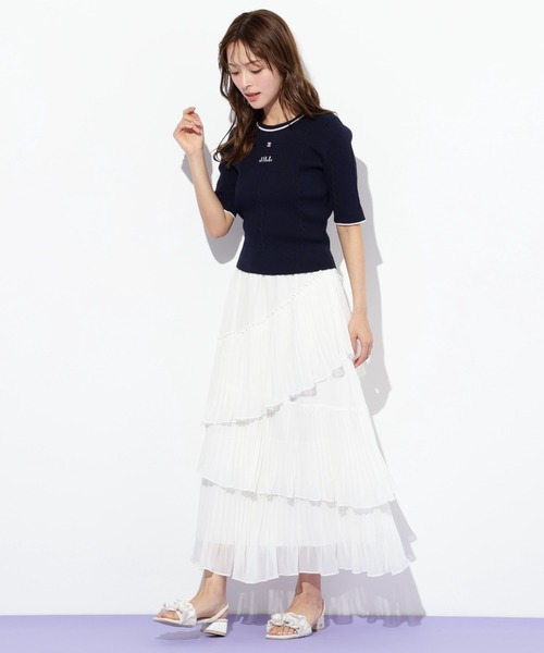 【gazelle】アシメプリーツスカート・ホワイト3点 gazelle】アシメプリーツスカート・ホワイト3点 gazelle】アシメ