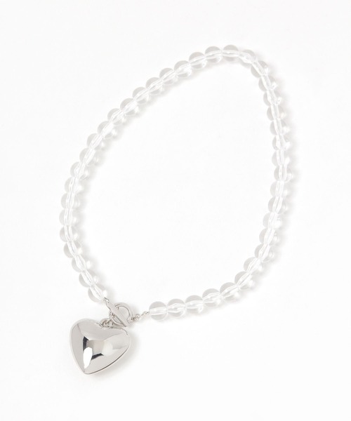 LOWRYS FARM（ローリーズファーム）の「ボールマンテルハートネックレス（ネックレス・レディース・グレー/その他・FREE）」の5枚目の写真