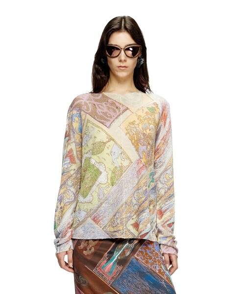 DIESEL（ディーゼル）の「メンズ プルオーバーニット K-RENTON（ニット/セーター・メンズ・ベージュ系その他・LARGE/SMALL/MEDIUM/X-LARGE/X-SMALL/XX-LARGE）」の7枚目の写真