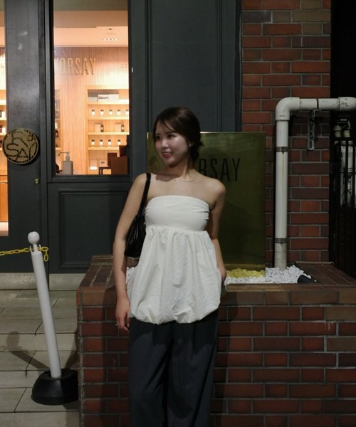 raffime（ラフィミー）の「ホルター付きバルーンベアビスチェ（キャミソール・レディース・ブラック/アイボリー/ダークブラウン・フリー）」の16枚目の写真