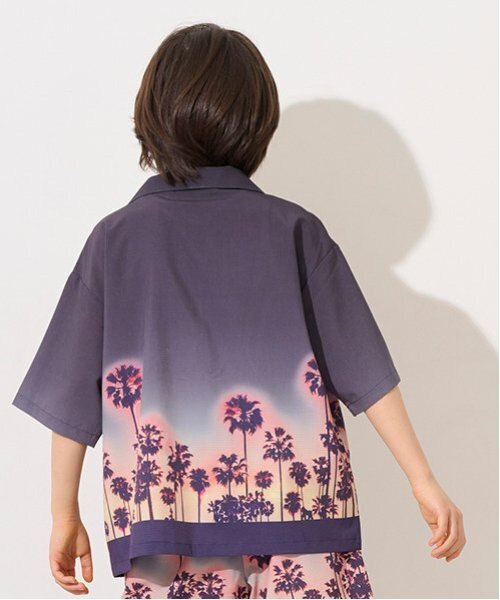 XLARGE KIDS（エクストララージキッズ）の「パームツリー開衿半袖シャツ（シャツ/ブラウス・キッズ・ホワイト/ブラック・140cm/100cm/110cm/120cm/130cm/90cm）」の4枚目の写真