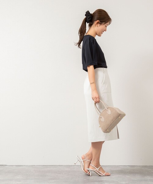 NOLLEY’S（ノーリーズ）の「高機能パフTシャツ（Tシャツ/カットソー・レディース・ネイビー/オフホワイト/ブラック・36/38）」の5枚目の写真