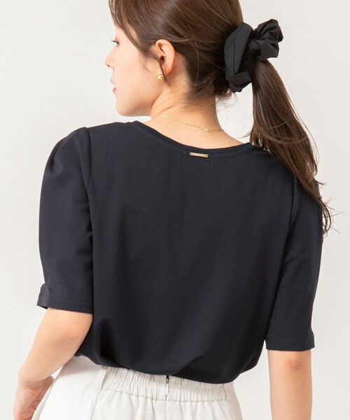 NOLLEY’S（ノーリーズ）の「高機能パフTシャツ（Tシャツ/カットソー・レディース・ネイビー/オフホワイト/ブラック・36/38）」の9枚目の写真