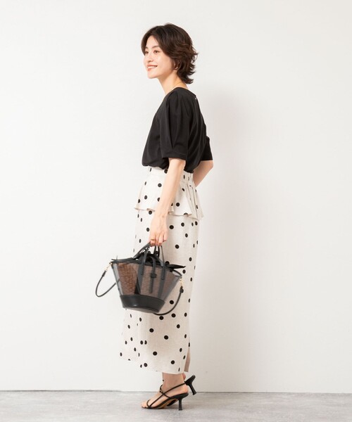 NOLLEY’S（ノーリーズ）の「高機能パフTシャツ（Tシャツ/カットソー・レディース・ネイビー/オフホワイト/ブラック・36/38）」の10枚目の写真