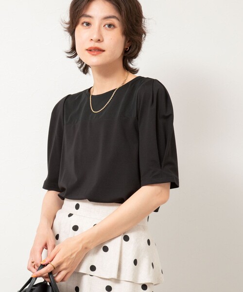 NOLLEY’S（ノーリーズ）の「高機能パフTシャツ（Tシャツ/カットソー・レディース・ネイビー/オフホワイト/ブラック・36/38）」の13枚目の写真